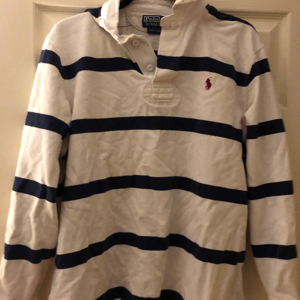 Vintage Polo striped collared shirt